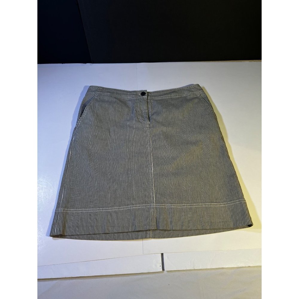 Talbot Skirt Size 8 Green/White vertical lines